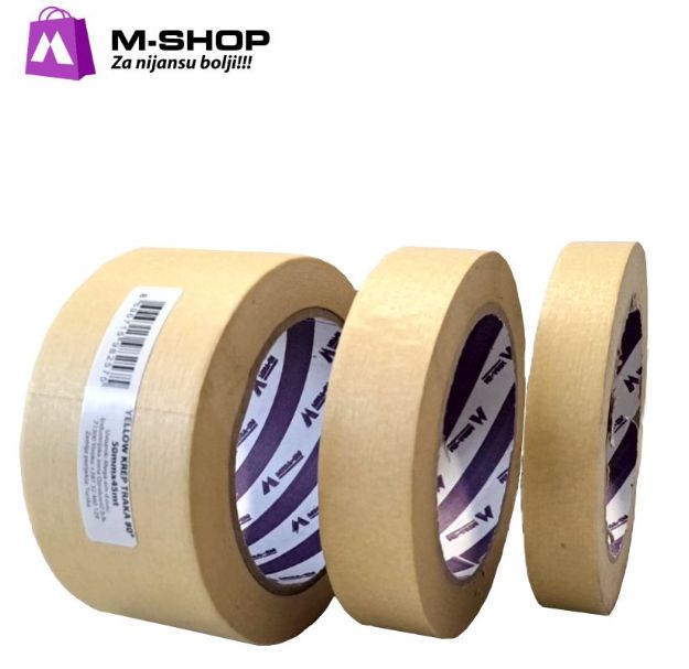 Slika NR krep traka PM 90 yellow 25mmx45m